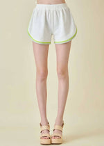 Shay Color Block Shorts - White