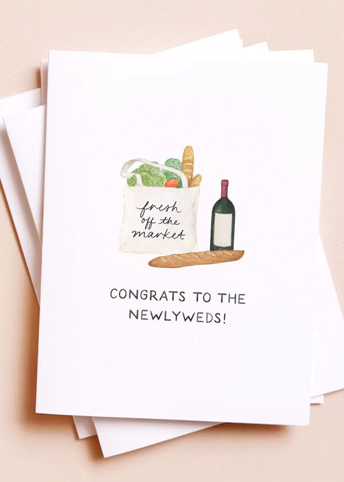 Fresh Off The Market Newlyweds Card