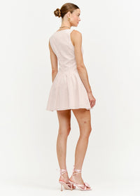 Eden Stripe Mini Dress - Blush