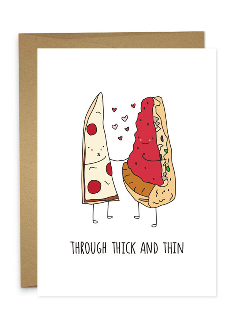 Thick & Thin Greeting Card