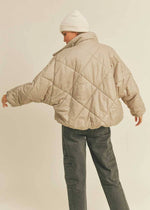 Kira Quilted Nylon Puffer Jacket - Pale Leaf