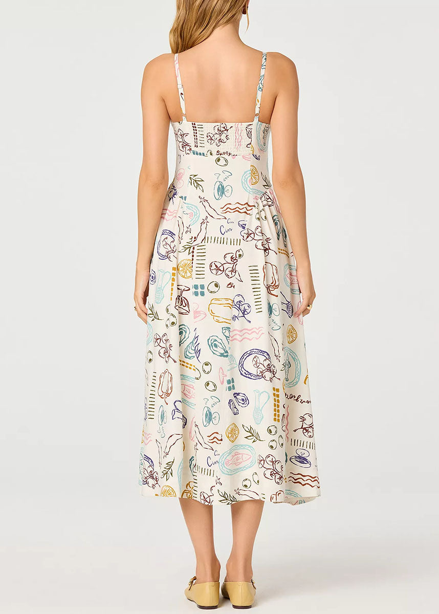 Ansley Dress - Off-White Picnic