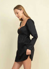 Lacie Sweetheart Babydoll Dress - Black