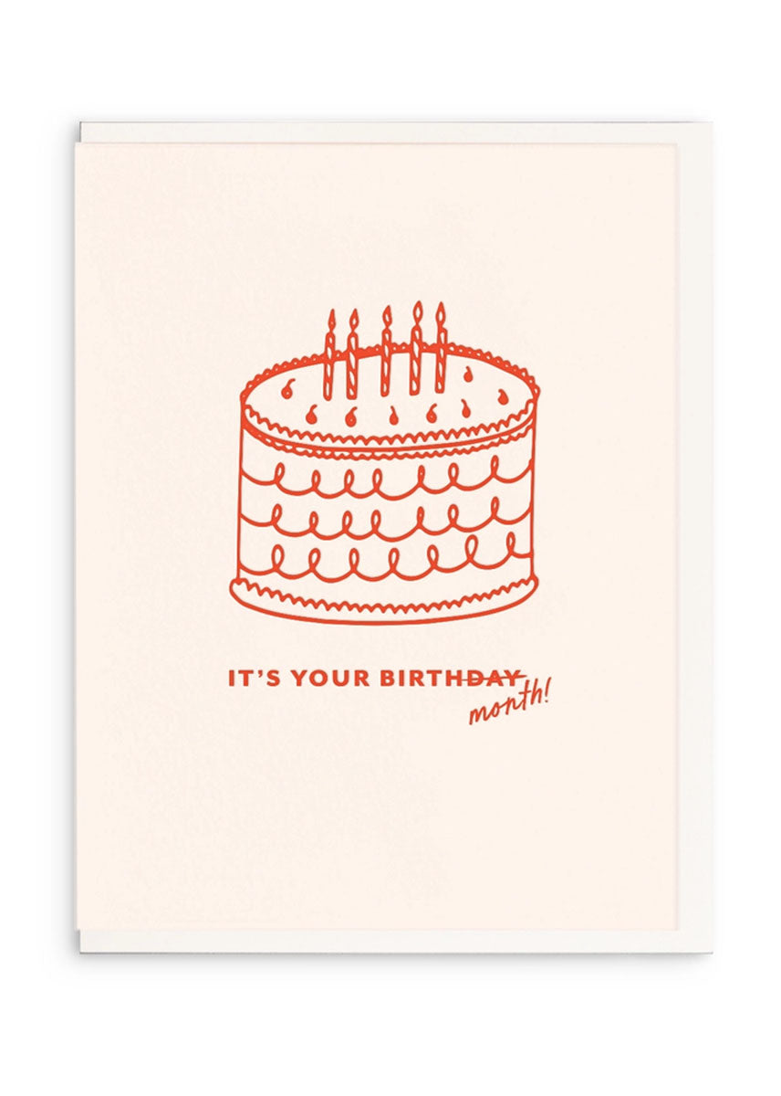 Birth Month Birthday Card