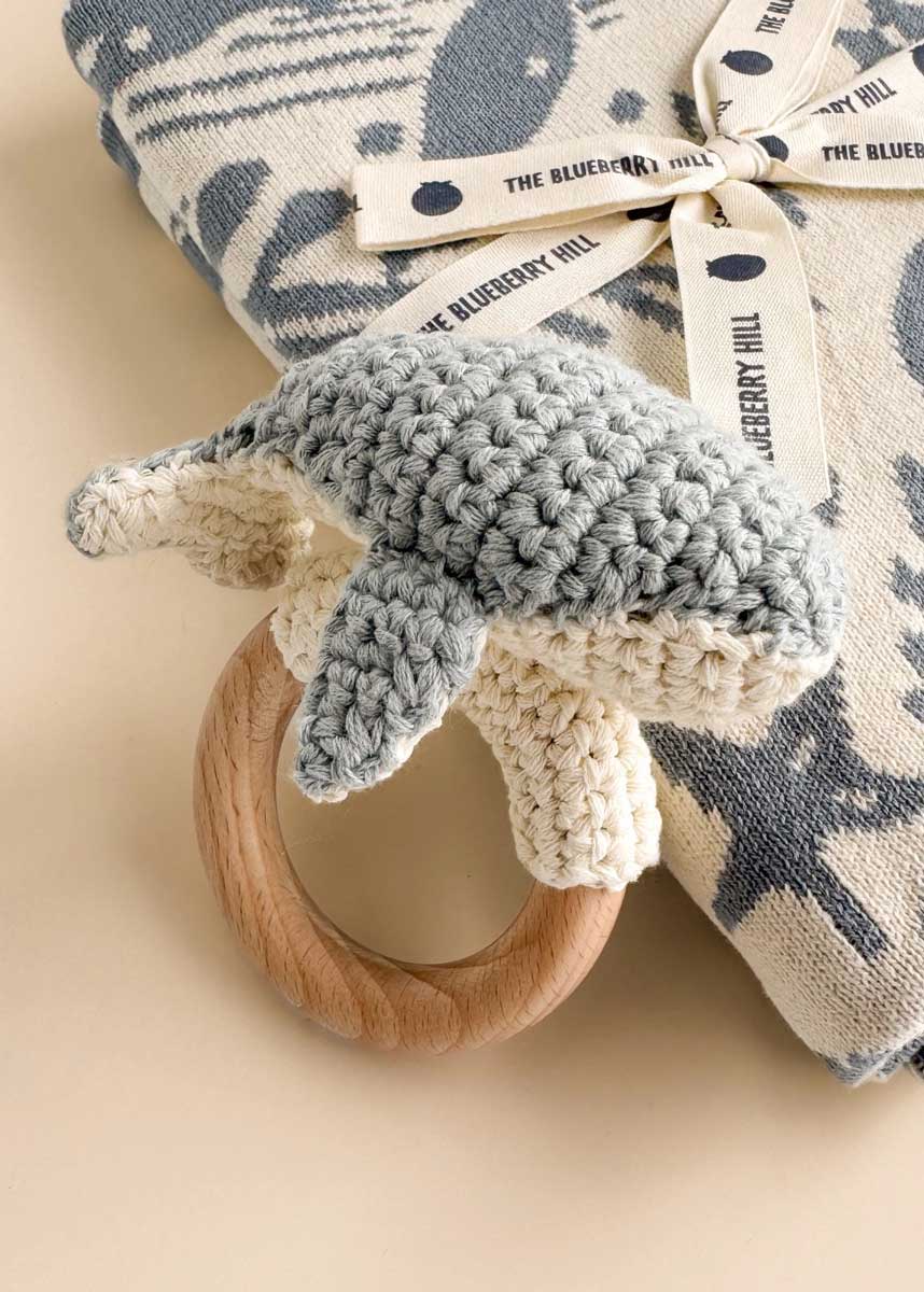 Crochet Whale Rattle Teether