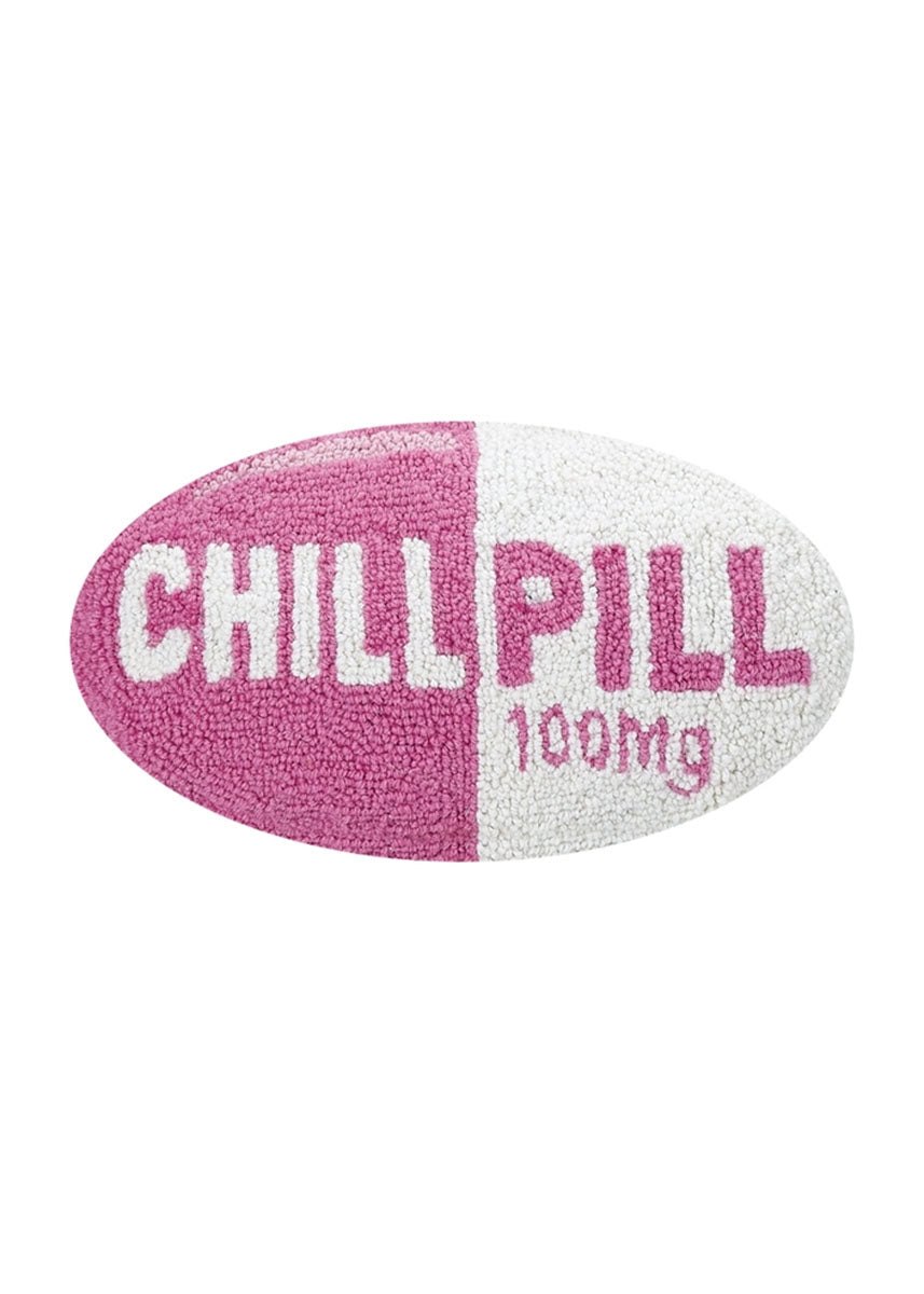 Chill Pill Hook Pillow - Pink