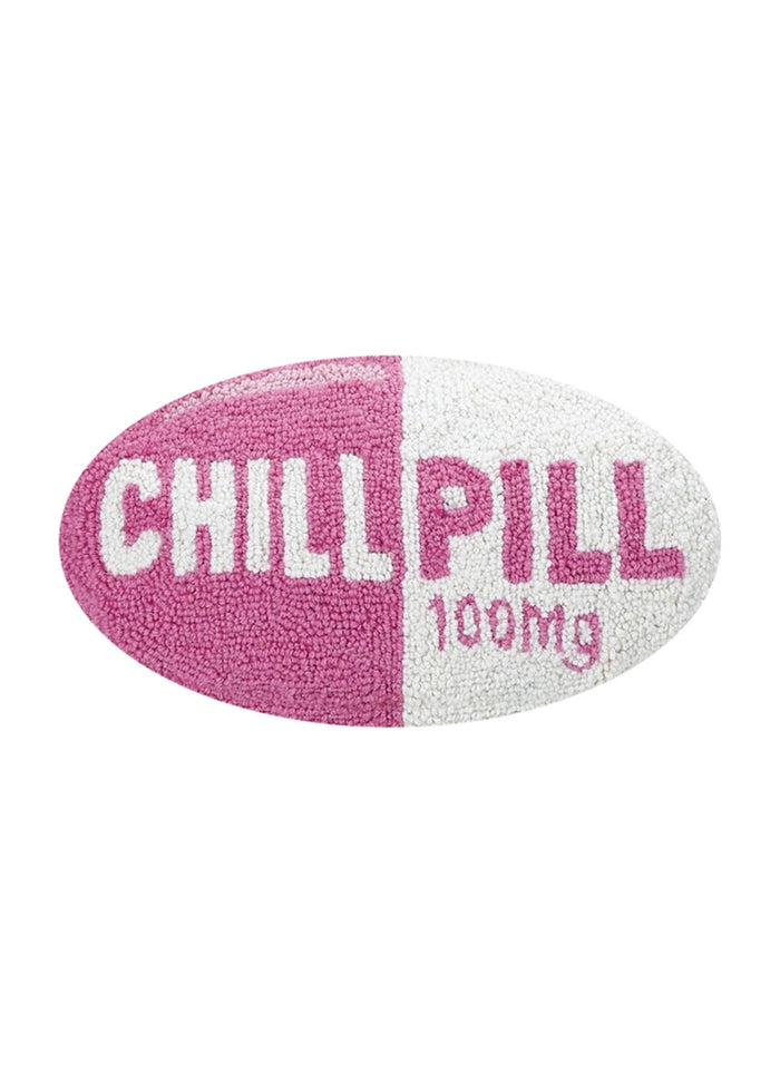 Chill Pill Hook Pillow - Pink