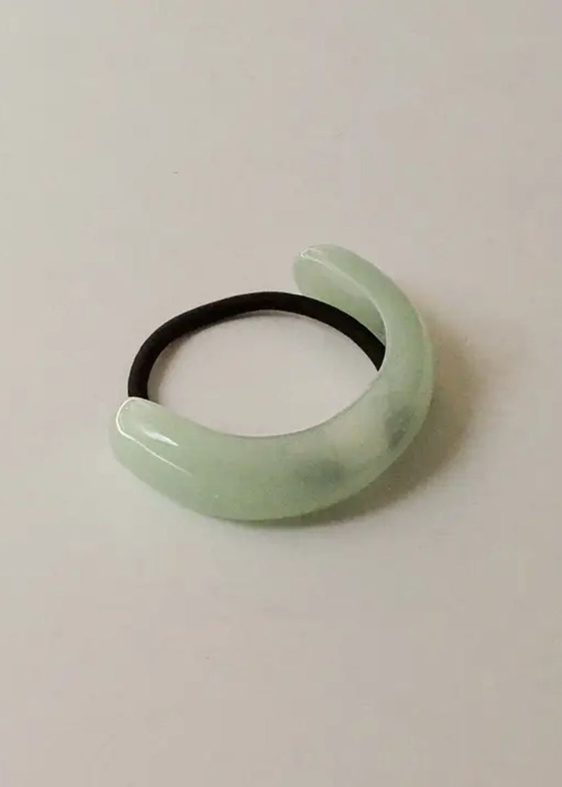 Wide Arch Acrylic Cuff Hair Tie - Light Green