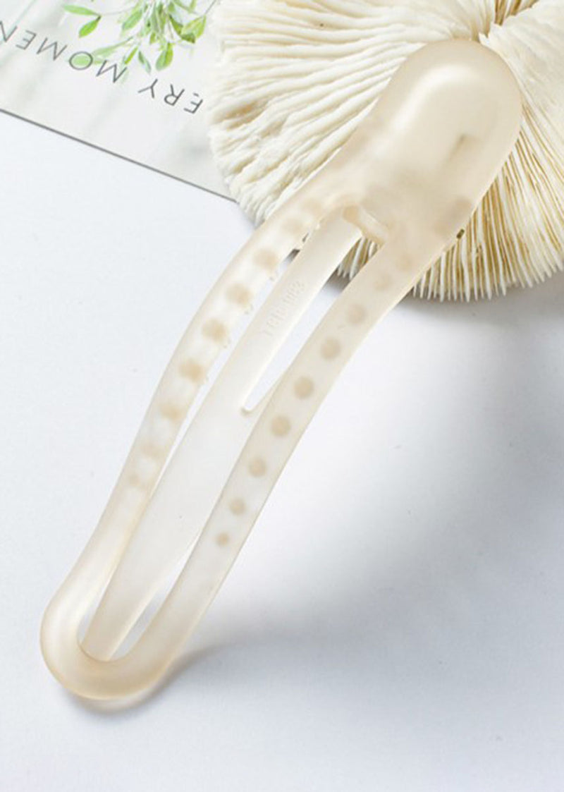 Frosted Flat Hair Claw Clip - Champagne