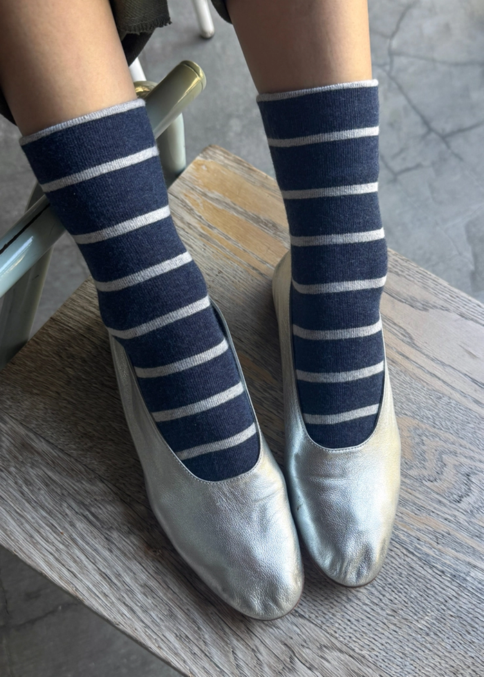 Wally Stripe Socks - Marine