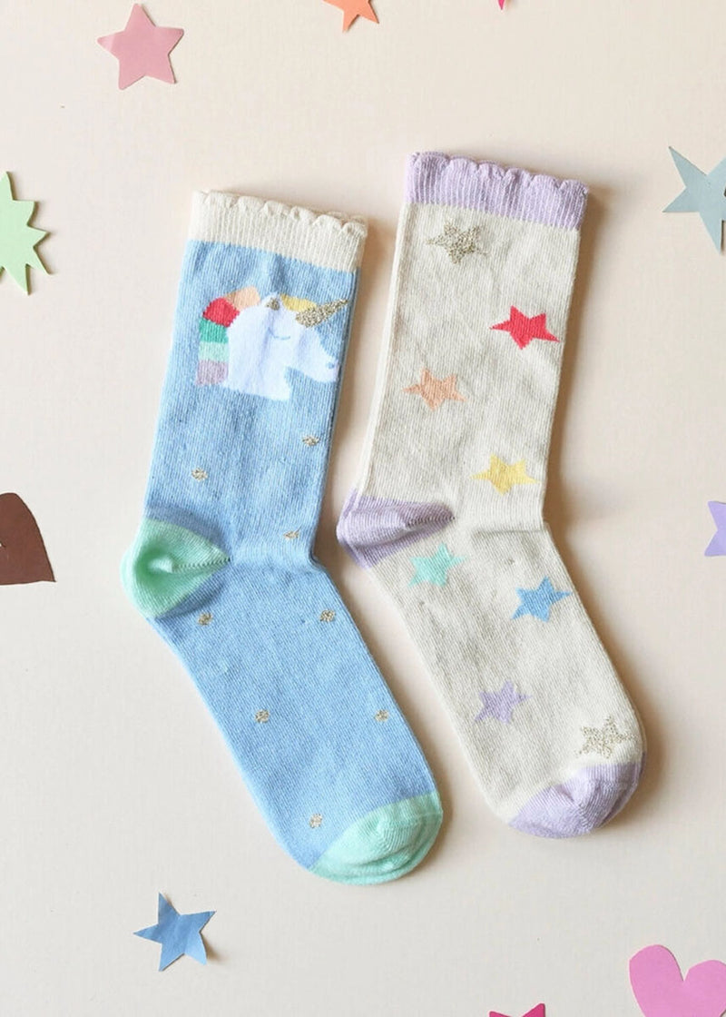 Rainbow Unicorn Socks (2-Pack)