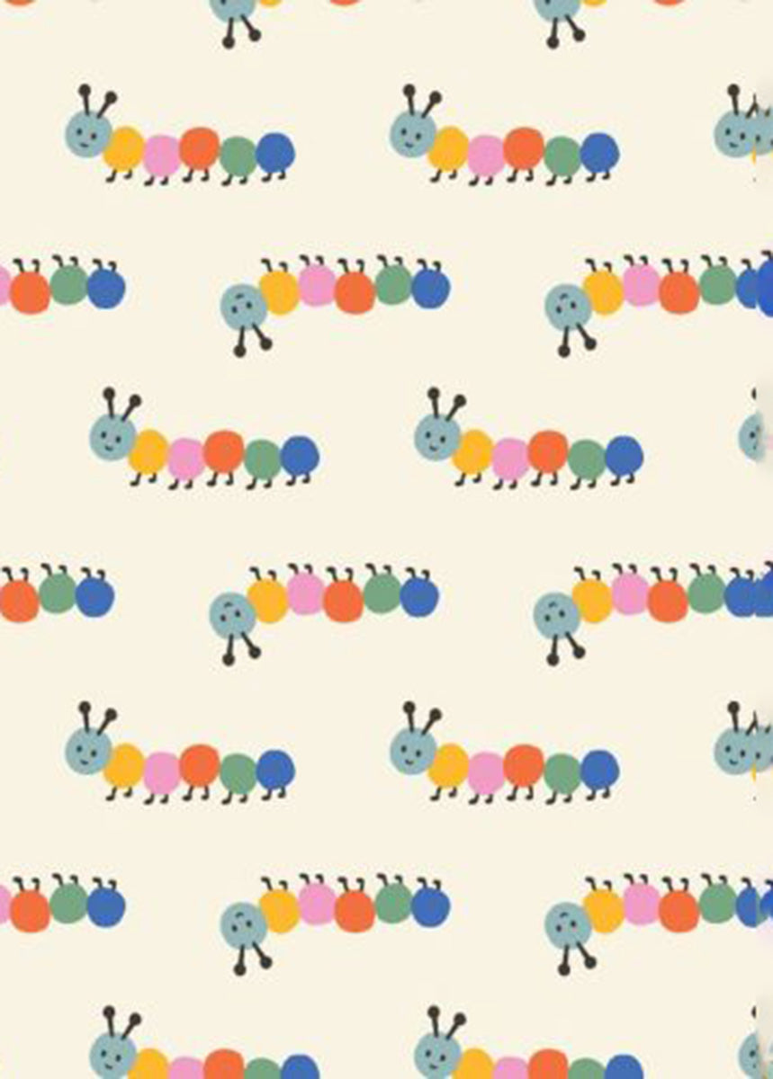 Kids Long John Pajama Set - Colorful Caterpillar