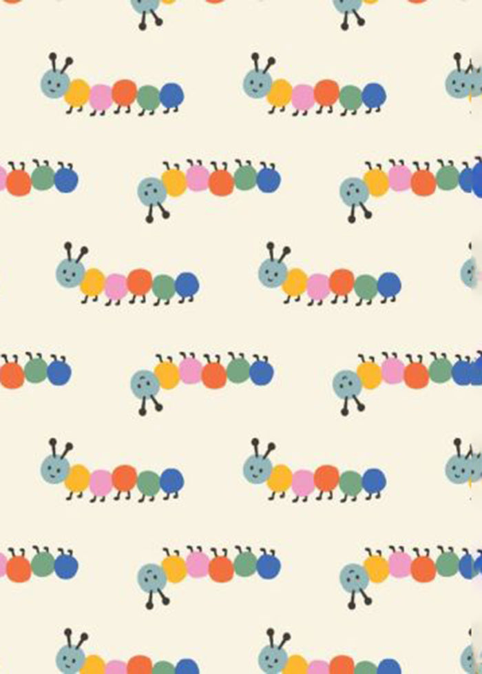 Kids Long John Pajama Set - Colorful Caterpillar