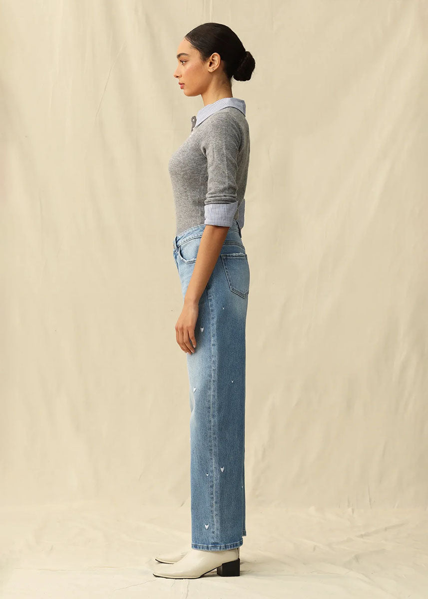 Flora Mid-Rise Barrel - Medium Blue