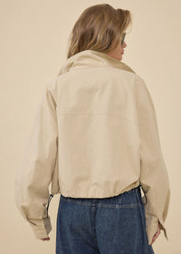 Jules Zip Up Jacket - Light Beige
