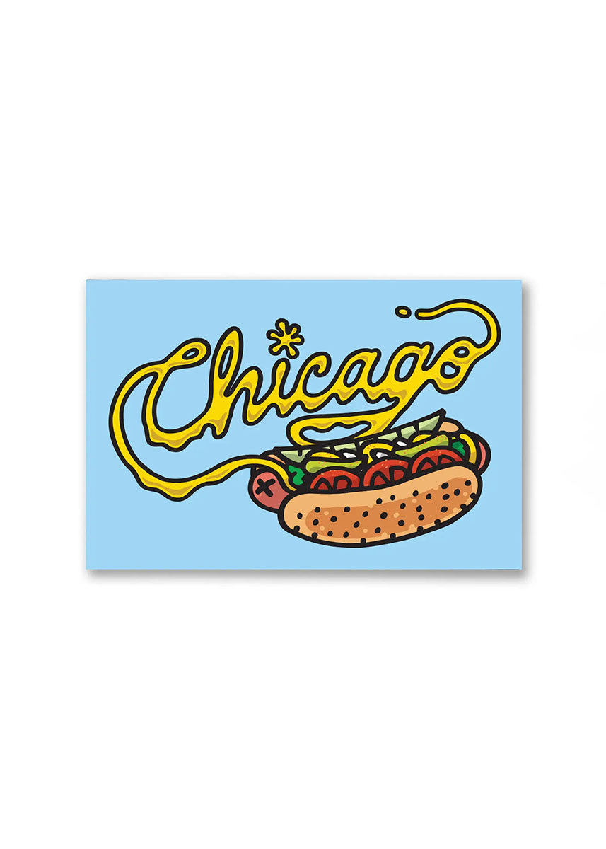 Chicago Style Hot Dog Postcard
