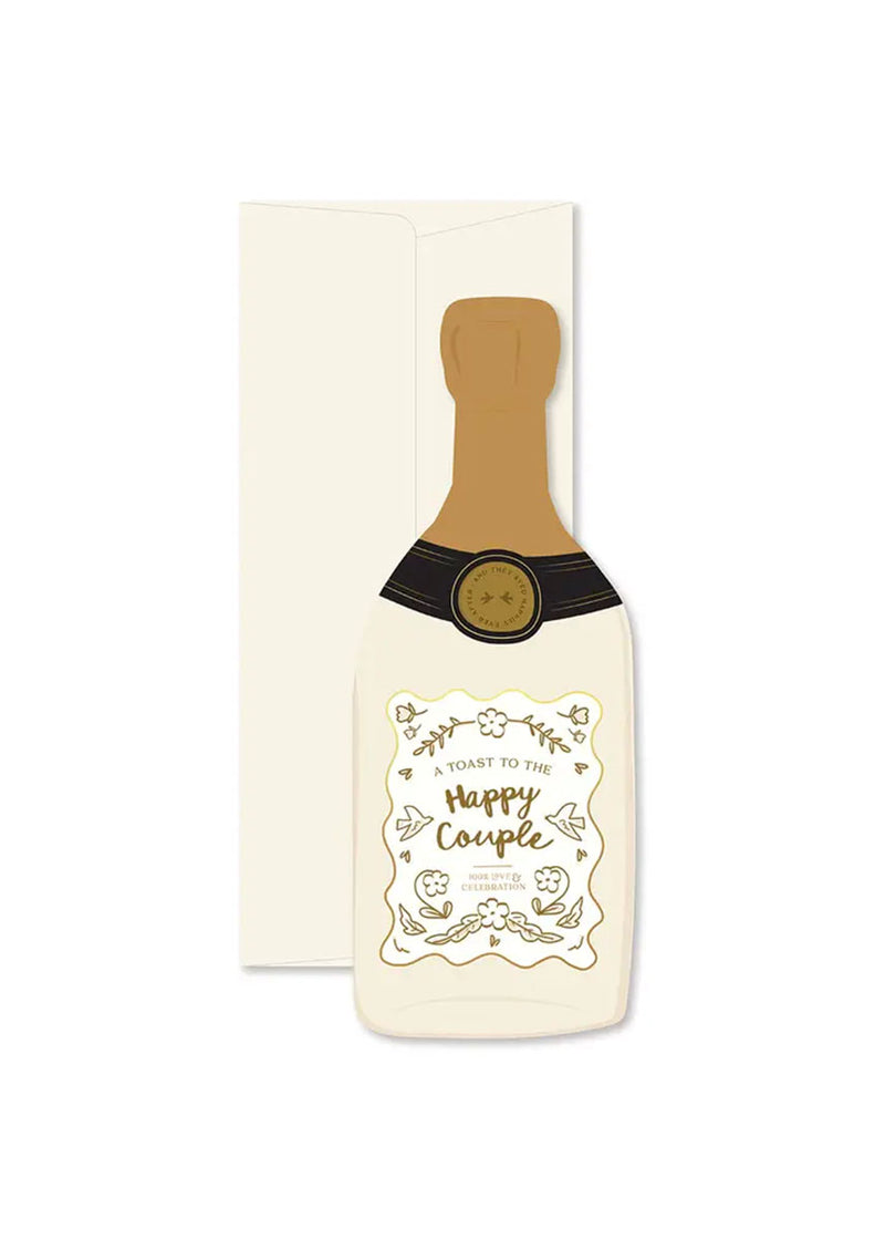 Happy Couple Champagne Bottle Card