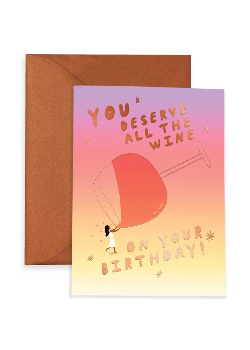 All The Wine Birthday Card