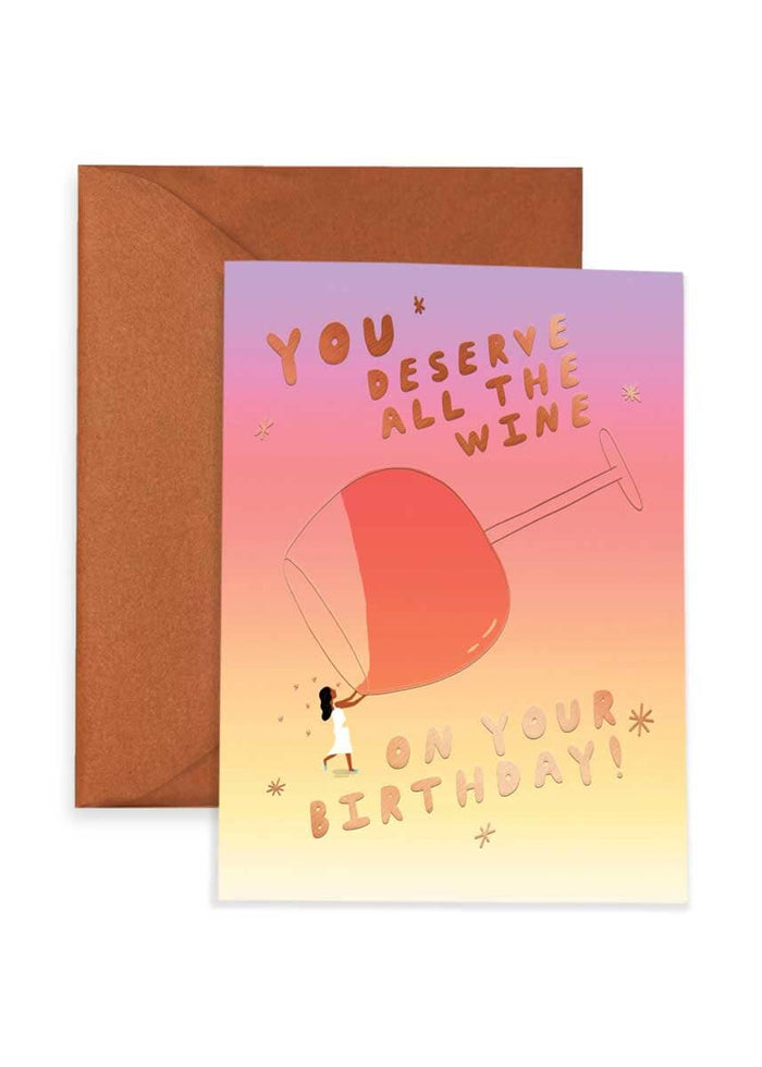 All The Wine Birthday Card