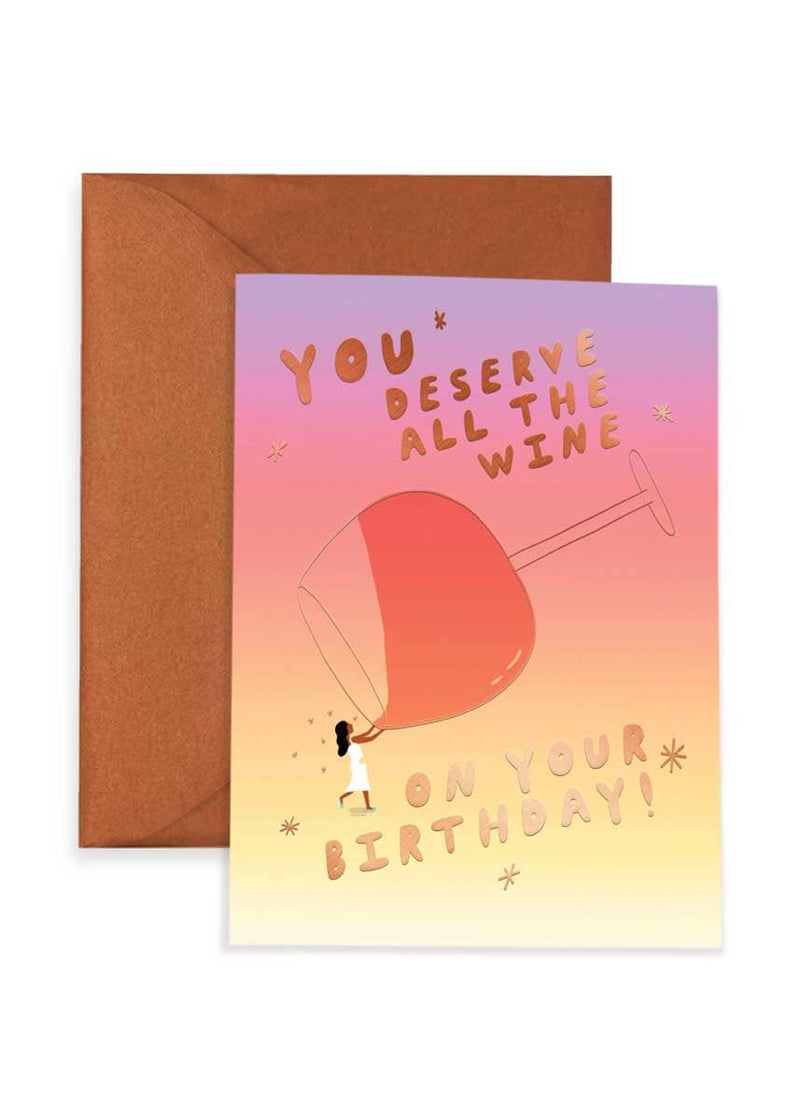 All The Wine Birthday Card