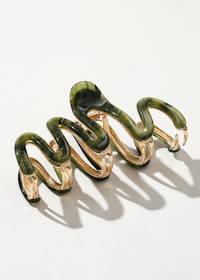 Vintage Metal Willow Squiggle Claw Clip