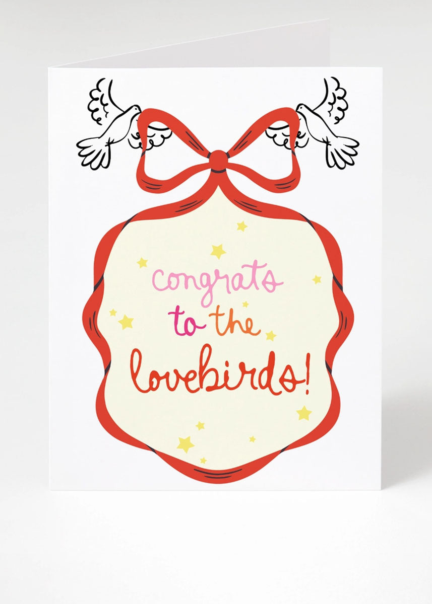 Lovebirds Congrats Card