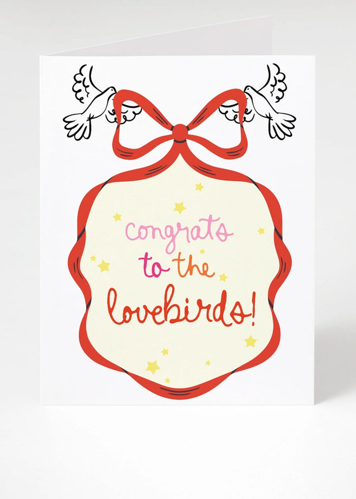 Lovebirds Congrats Card
