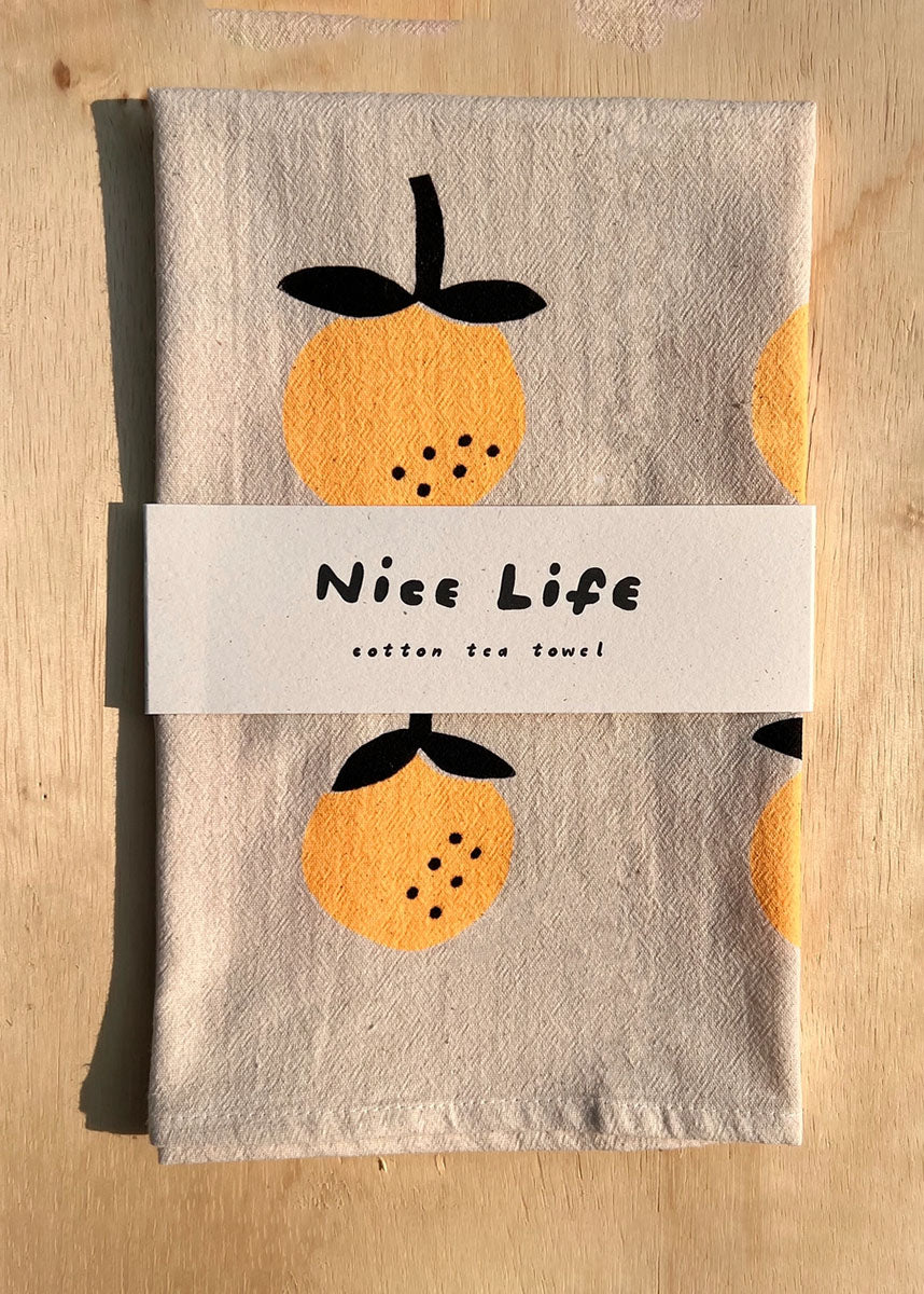Oranges Tea Towel