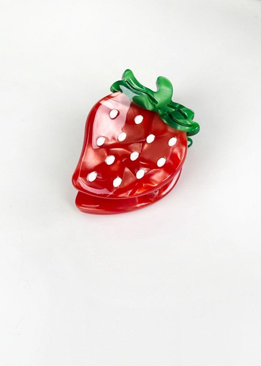 Mini Strawberry Hair Claw Clip
