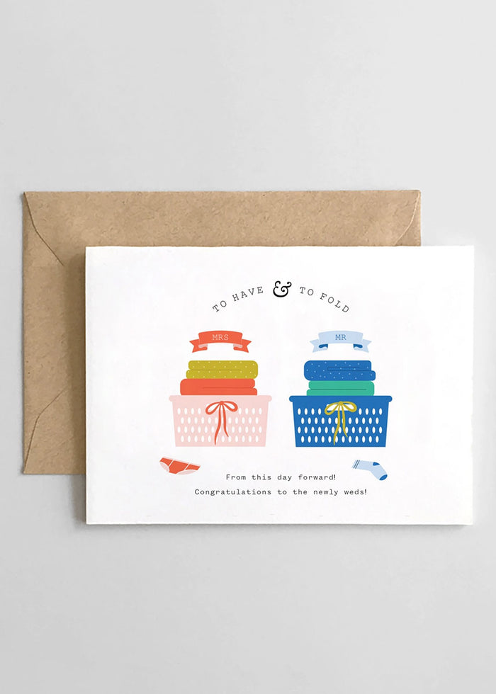 To Have & To Fold Wedding Card
