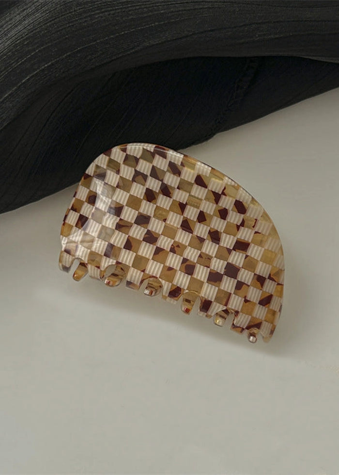 Shell Hair Claw Clip - Brown