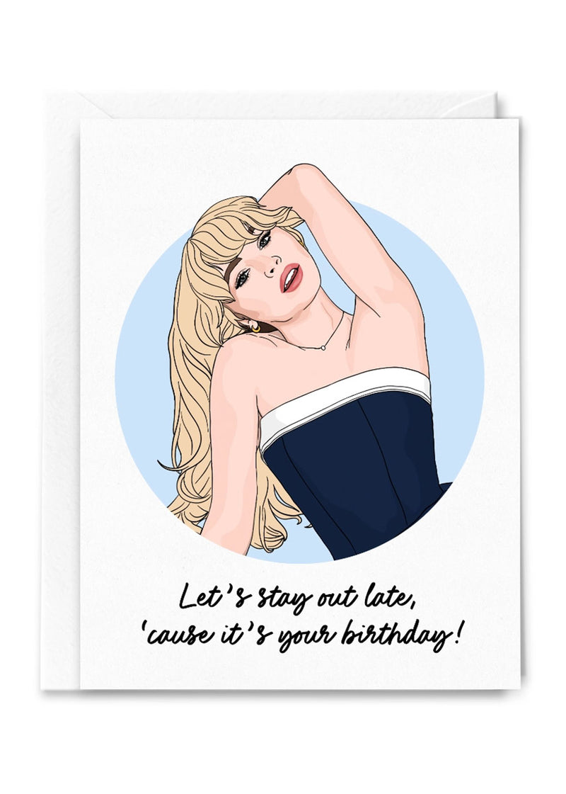 Let's Stay Out Late Birthday Card