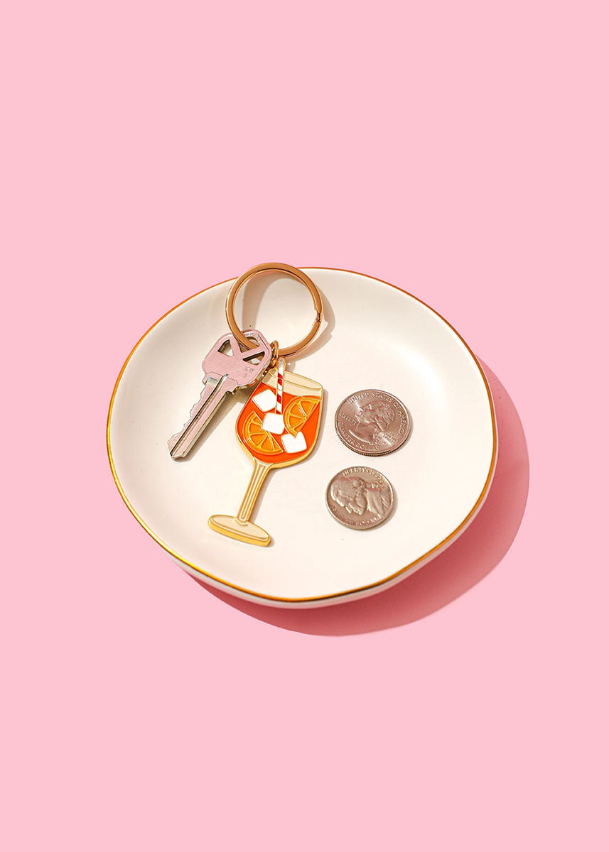 Aperol Spritz Enamel Keychain