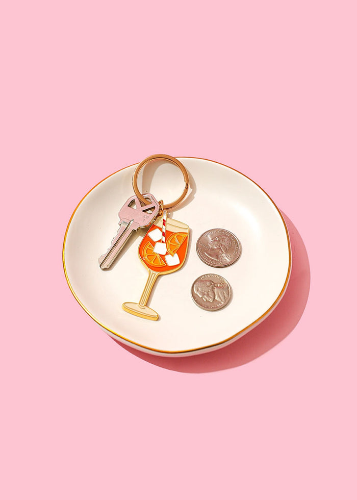 Aperol Spritz Enamel Keychain