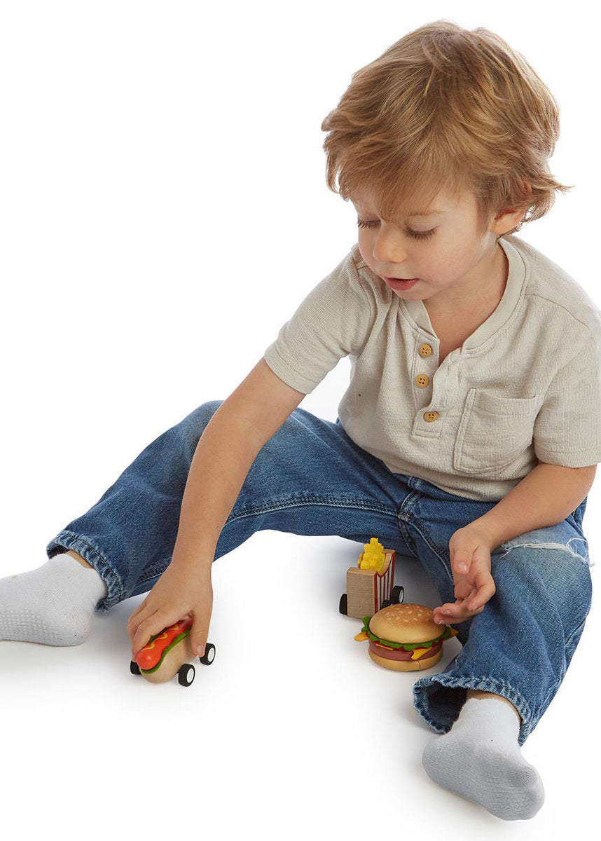 Wooden Fast Food Pullback Toy