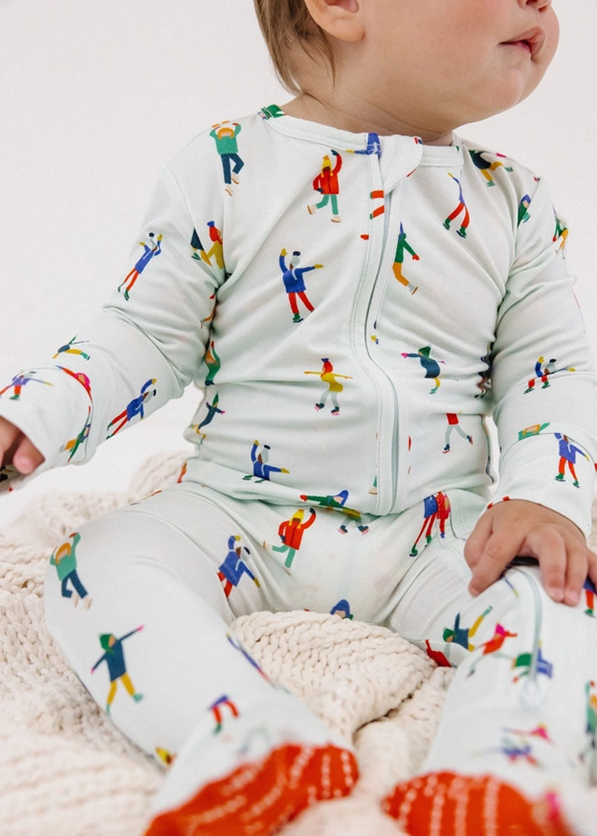 Ice Skaters Footie Pajama