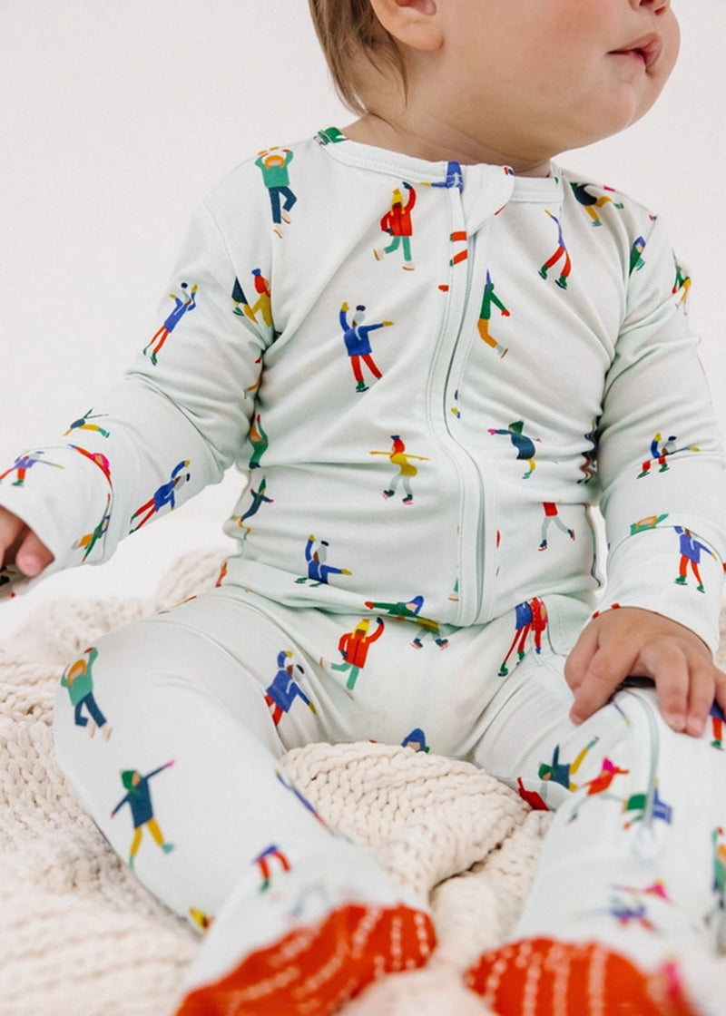 Ice Skaters Footie Pajama