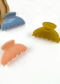 Mini Semi-Circle Claw Clip - Blue