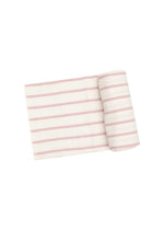 Modal Rib Swaddle Blanket - Silver Pink & Sugar Swizzle
