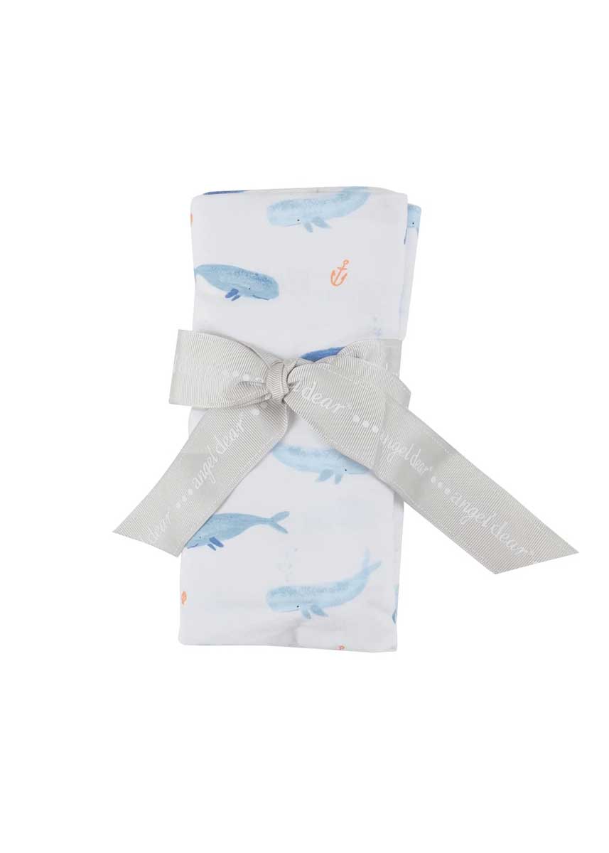 Bamboo Swaddle Blanket - Whale Hello There