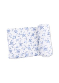 Swaddle Blanket - Baby Blue Vines Floral