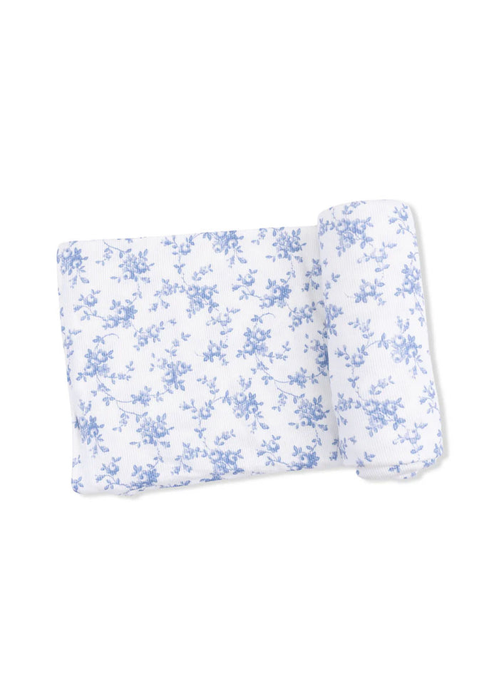 Swaddle Blanket - Baby Blue Vines Floral