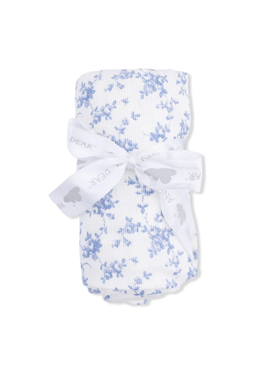 Swaddle Blanket - Baby Blue Vines Floral