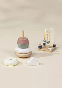 Wooden Stacking Rings & Beads Maze Toy