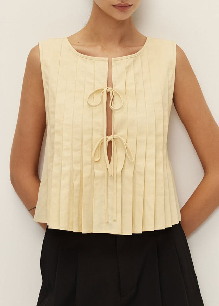 Kali Linen Top - Yellow