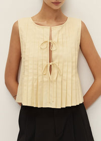 Kali Linen Top - Yellow