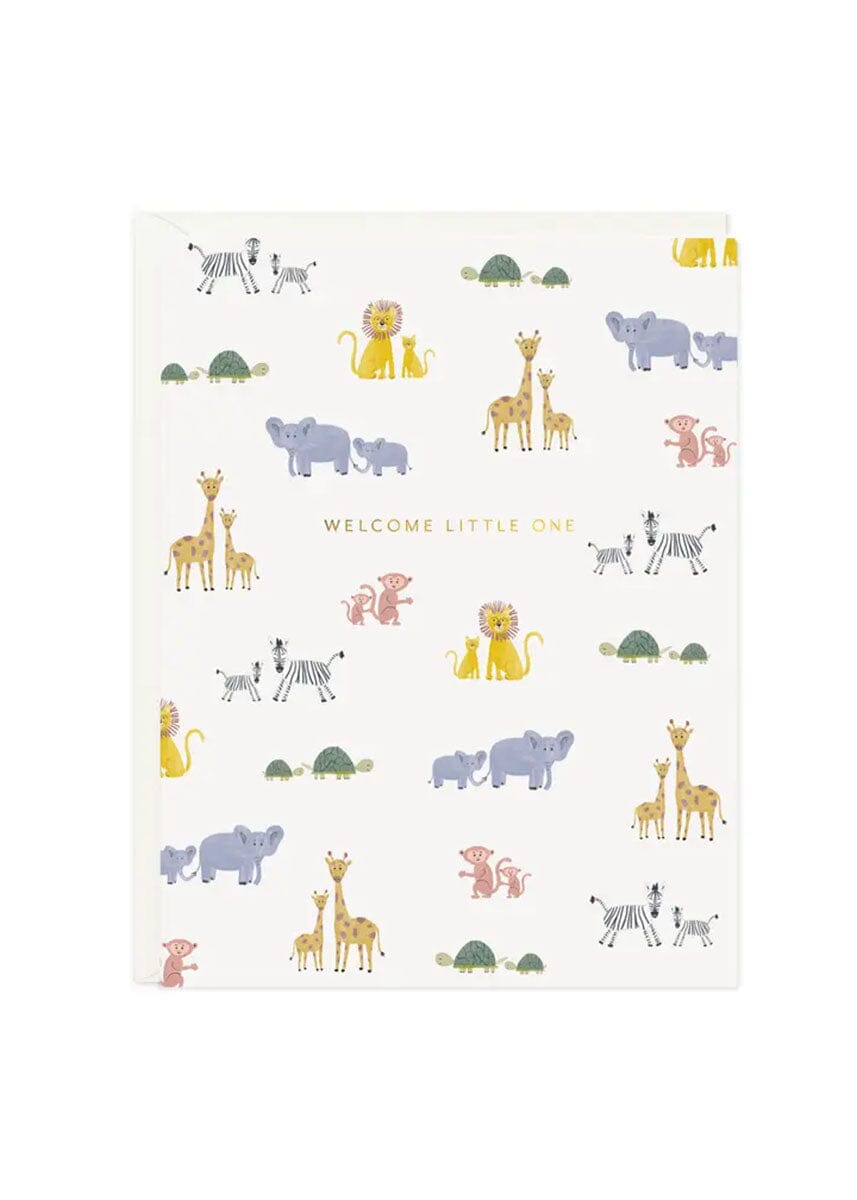 Welcome Baby Animals Card