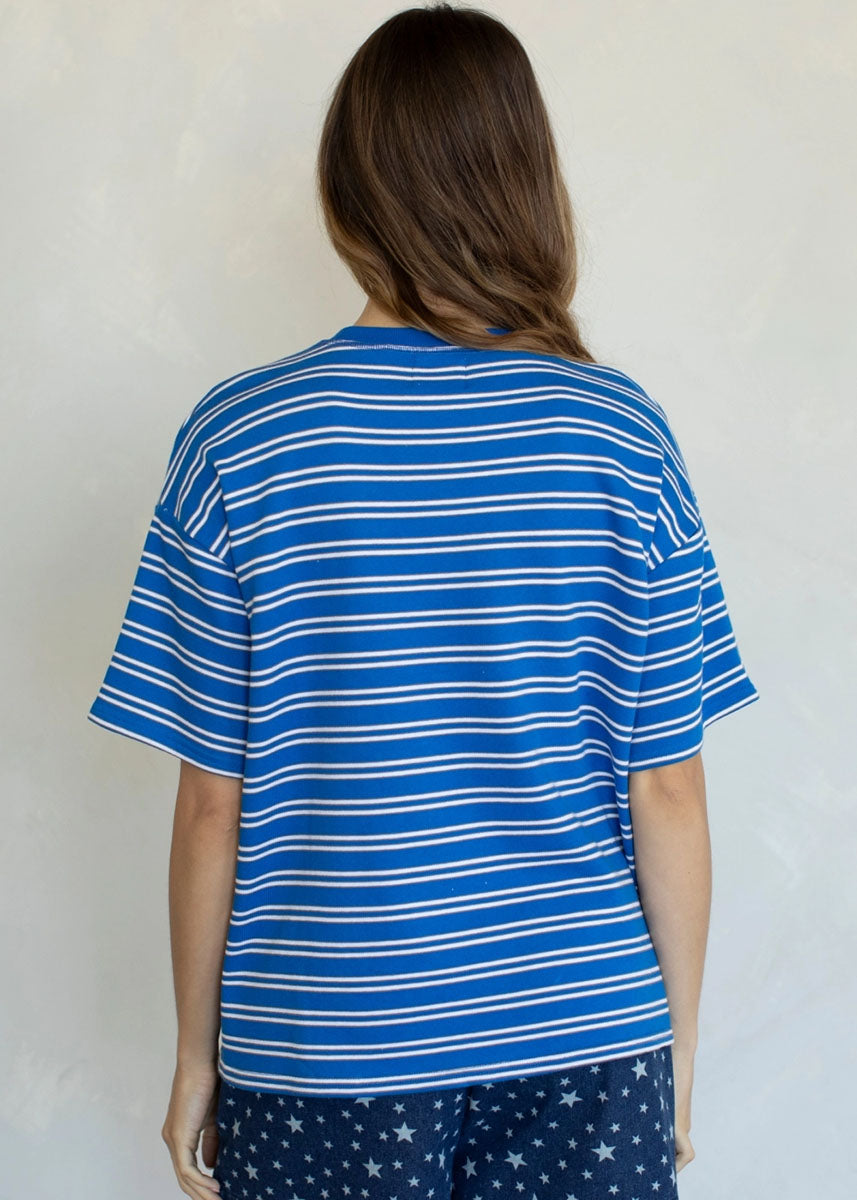 Axel Striped Tee - Blue