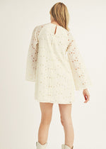 Tilda Eyelet Shift Dress - Cream Floral