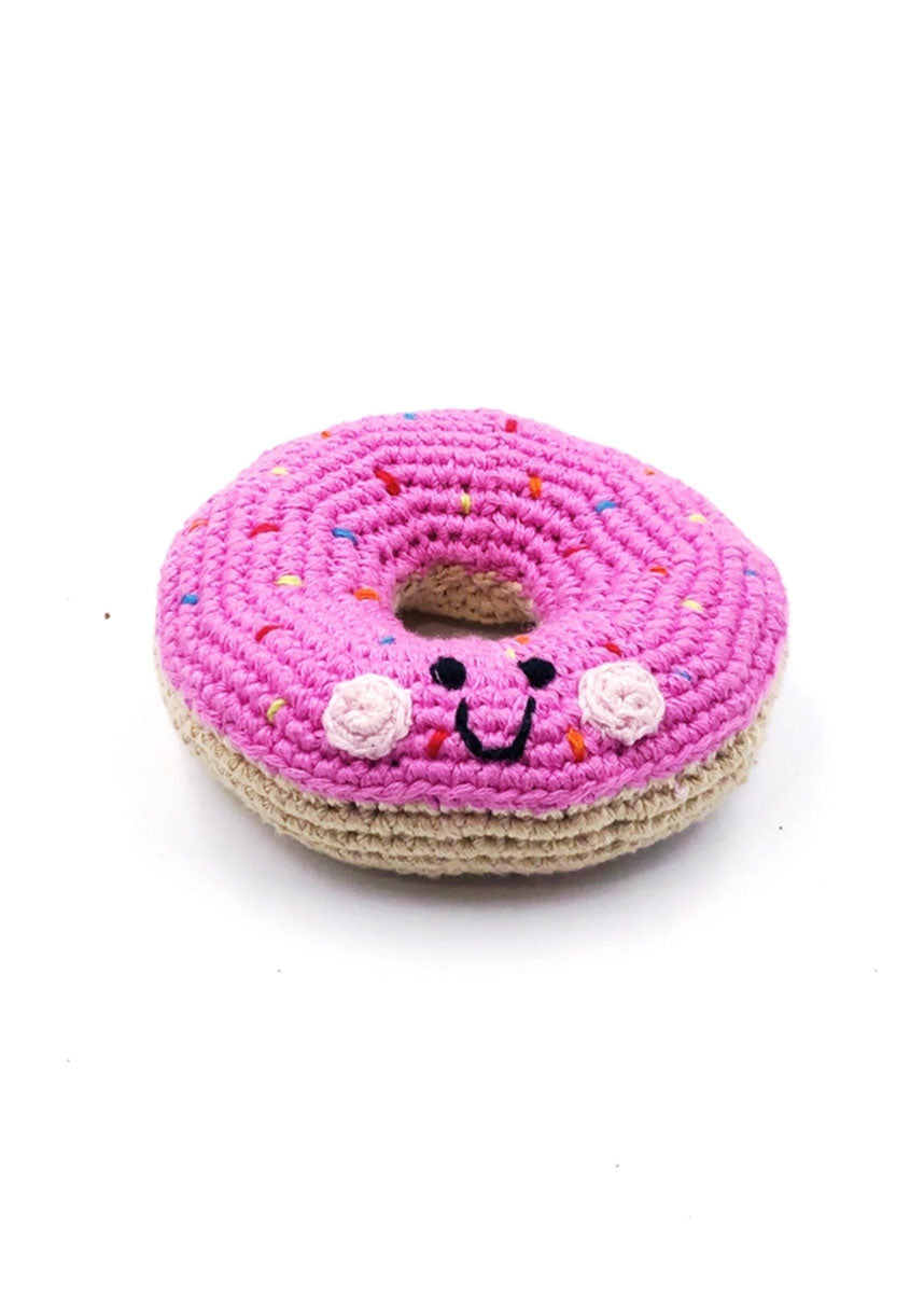 Plush Donut Rattle - Pink